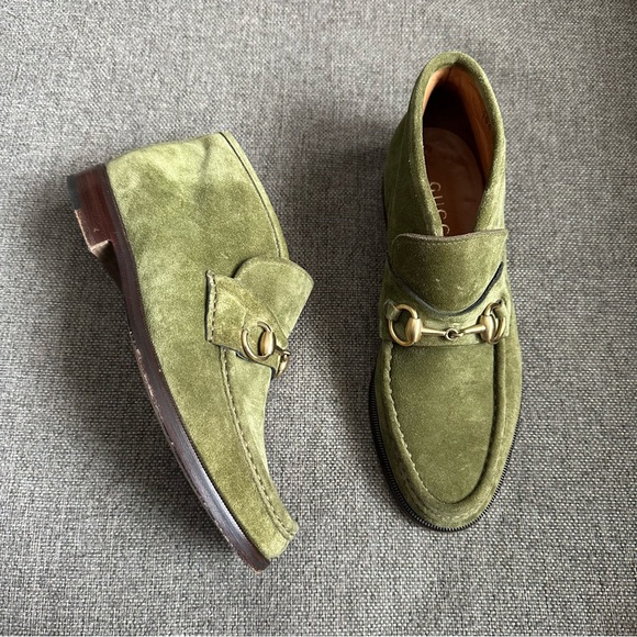 Gucci Shoes - Vintage Gucci green horsebit loafers/ankle boots